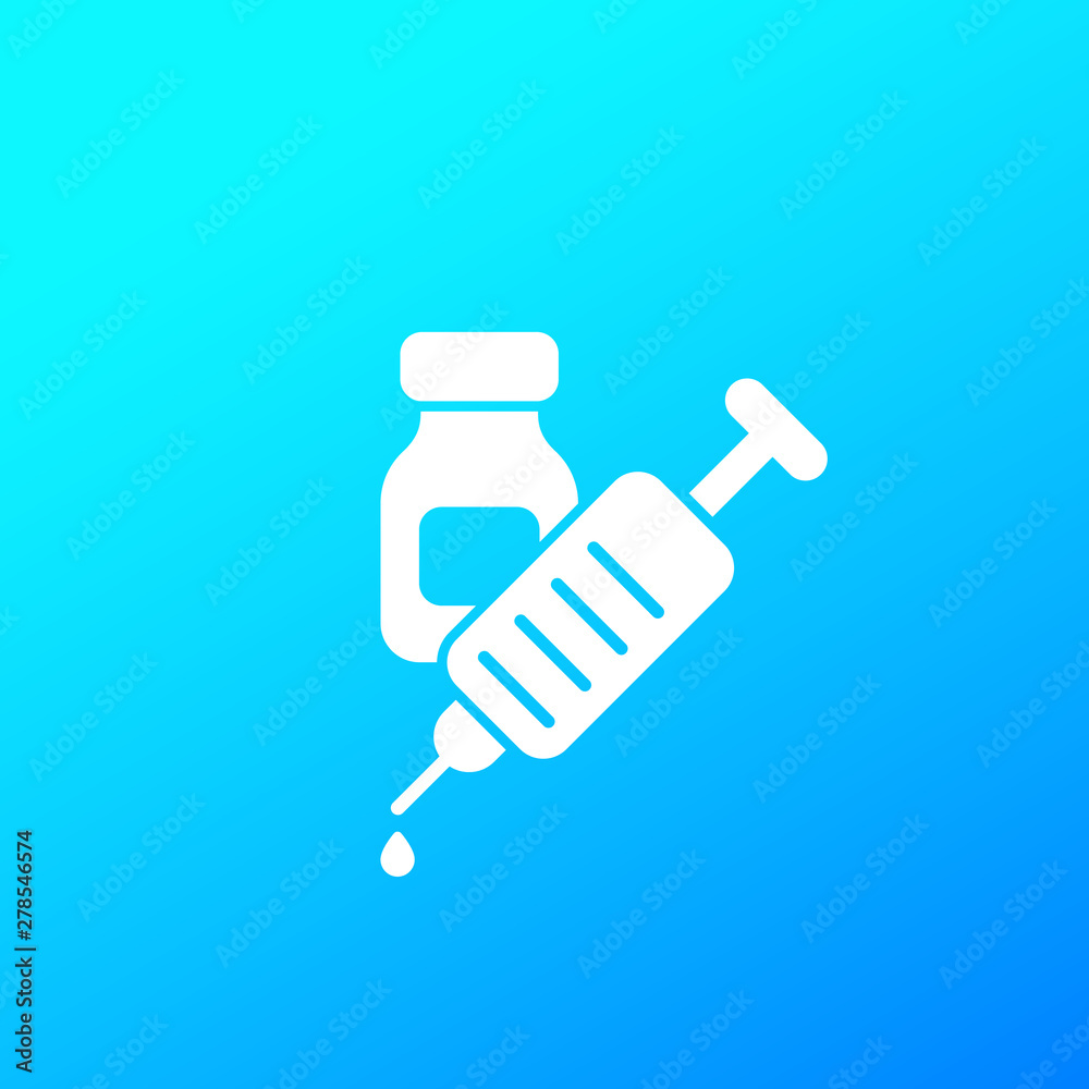 vaccination, vaccine with syringe vector icon vaccination, vaccine with syringe vector icon