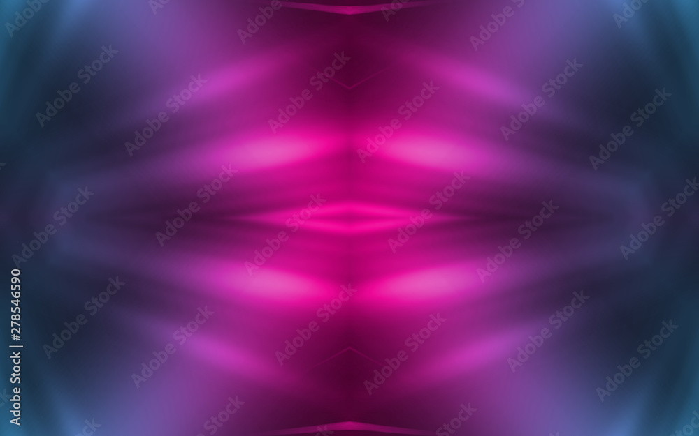 Dark abstract futuristic background. Neon lines, glow. Neon lines, shapes. Pink and blue glow - obrazy, fototapety, plakaty 