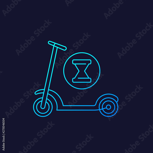 scooter rental service vector linear icon