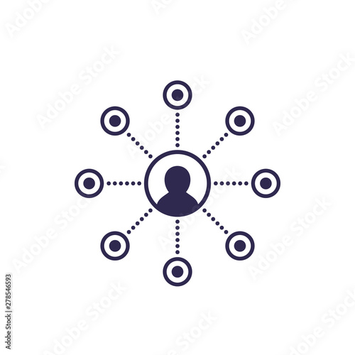 Affiliate marketing icon on white