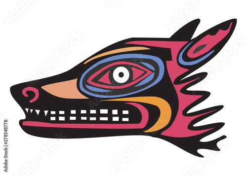 Fox head mascot vector illustration