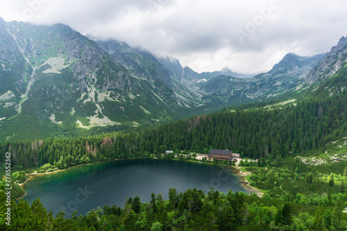 Popradske Pleso mountain lake. High Tatra Mountains. Slovakia.