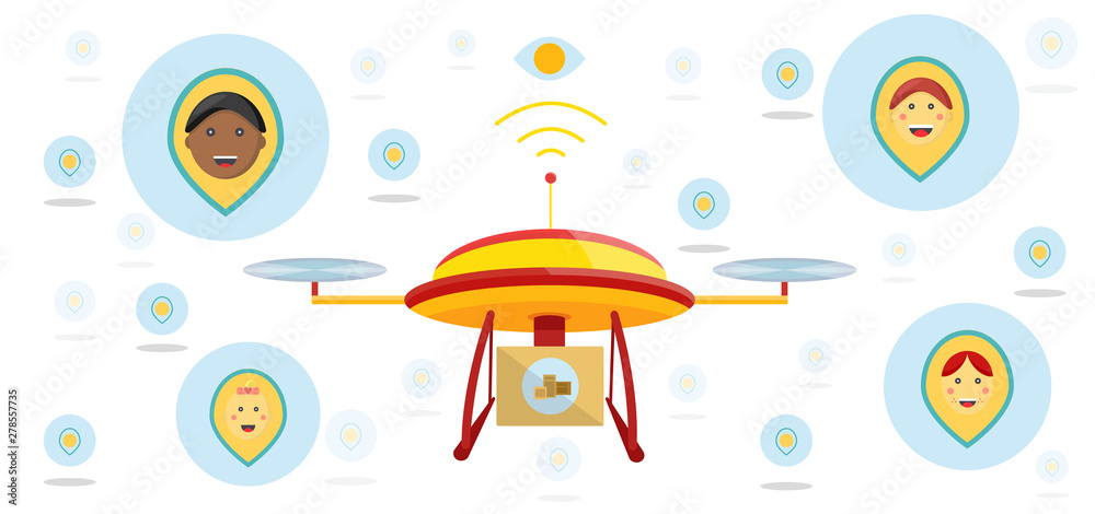 Business drone with action camera