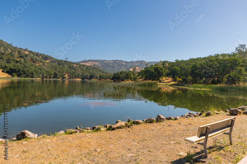 Lake Hennessey in St. Helena Ca. on a beautiful morning  photo