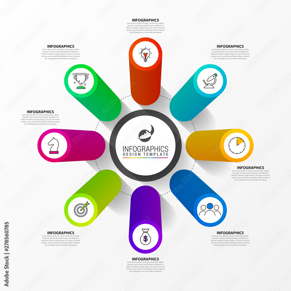 Infographic design template. Creative concept with 8 steps Infographic design template. Creative concept with 8 steps