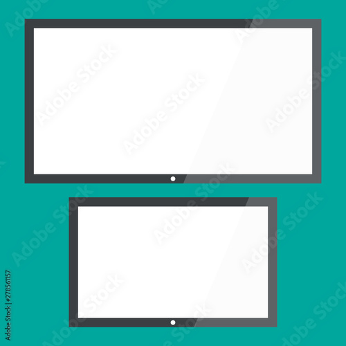 Empty tv frame transparency screen. Lcd tv display screen