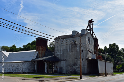 Photo of an old grain storage plant
