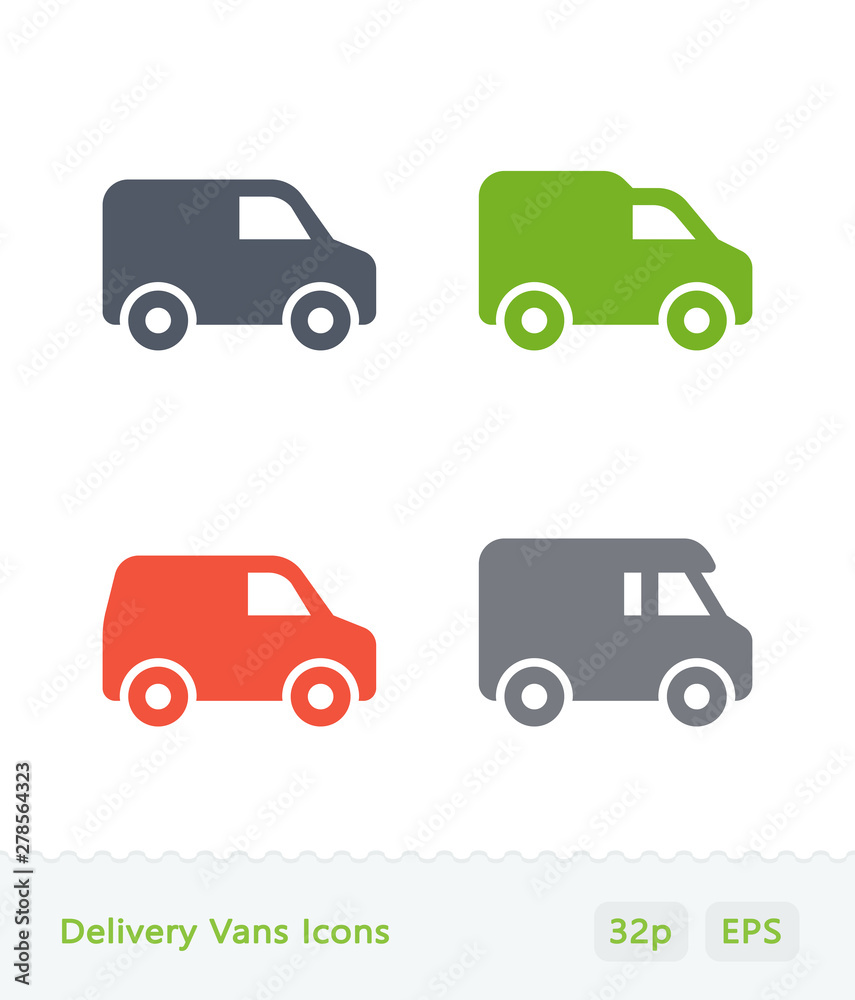 Delivery Vans - Sticker Icons