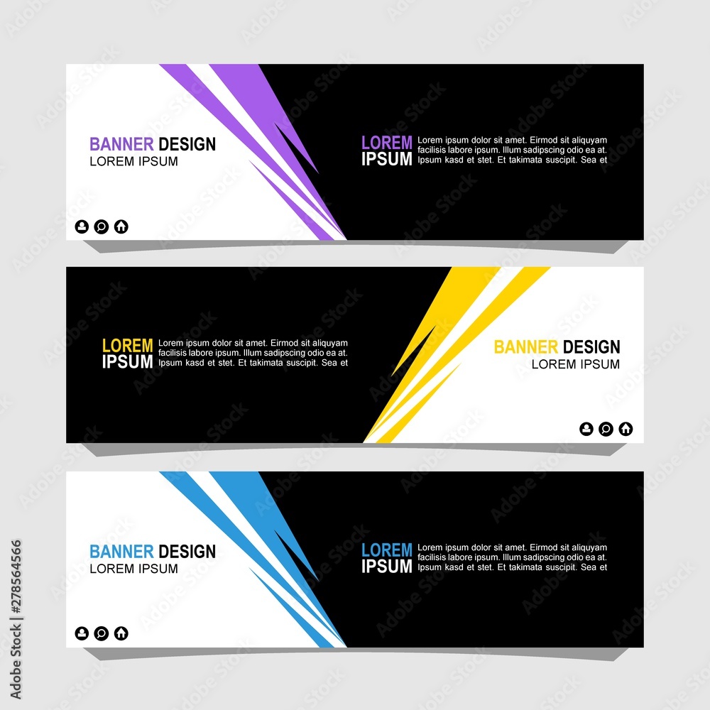 Vector abstract design banner web template.