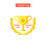 Trophy Cup icon. Flat pictogram