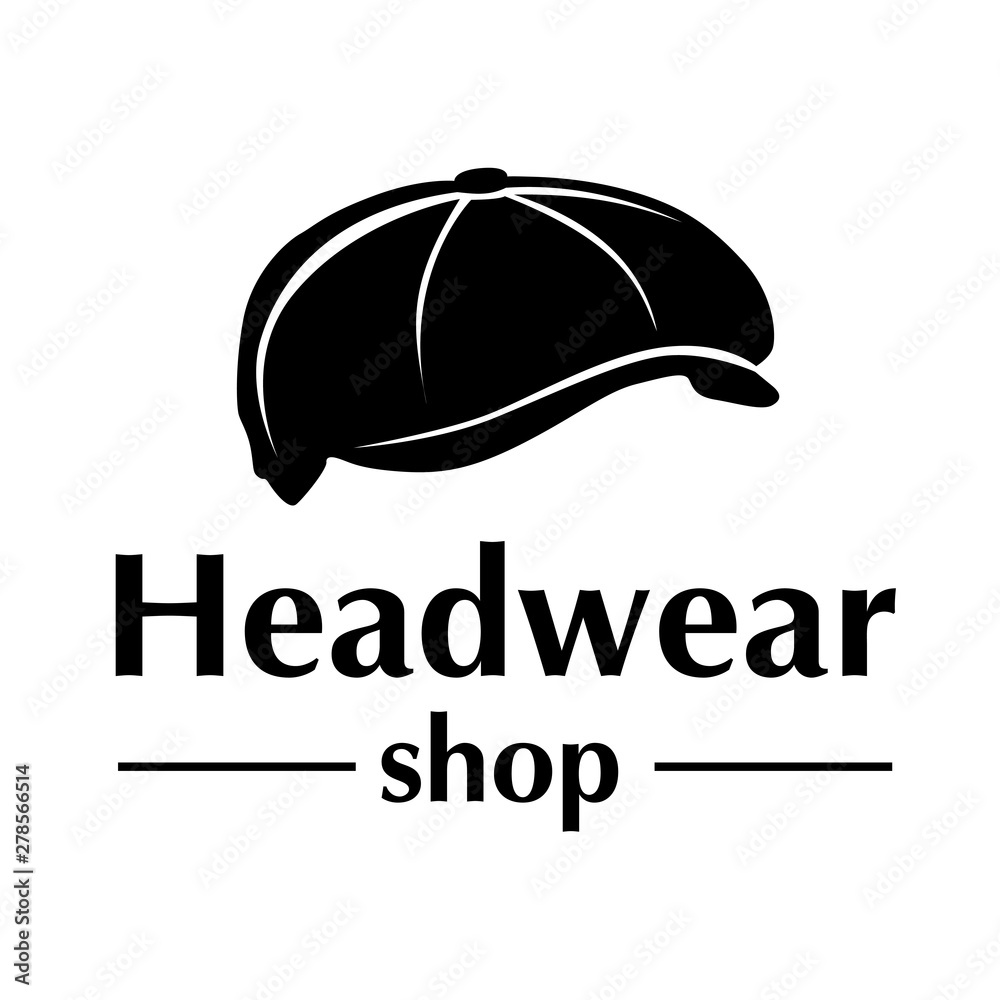 vector logo for store hats and caps Stock Vector | Adobe Stock