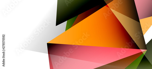 Triangle geometric background in trendy style on light background. Retro vector illustration. Colorful bright. Trendy modern style. Vector business illustration.