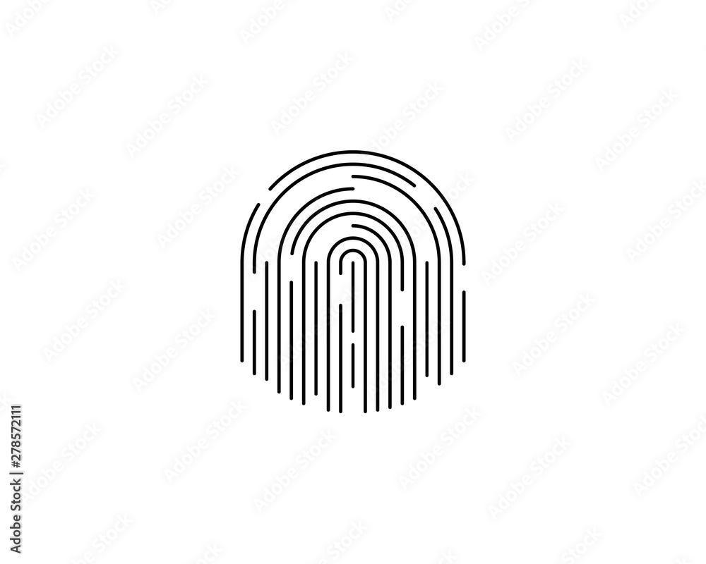 Finger print vector icon illustration design