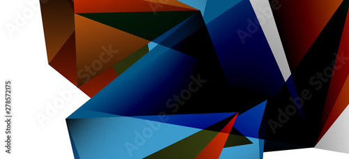 Triangle geometric background in trendy style on light background. Retro vector illustration. Colorful bright. Trendy modern style. Vector business illustration.