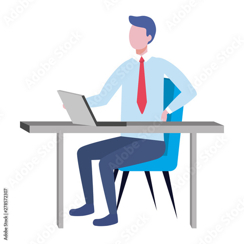 Businessman avatar cartoon design vector illustrator © Stockgiu