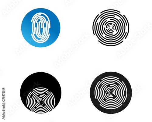 Finger print vector icon illustration design