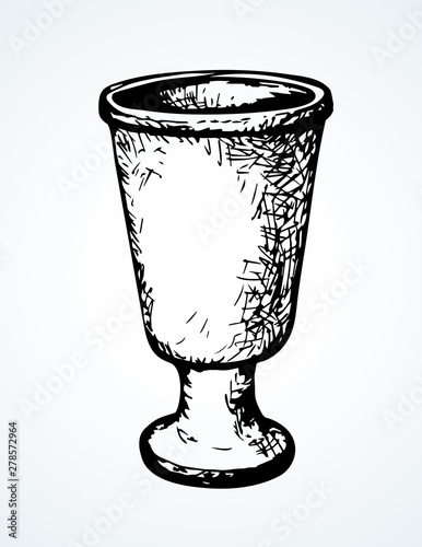 Ancient cup. Vector drawing