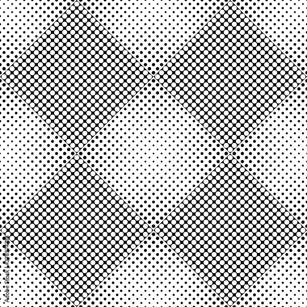 Black and white circle pattern background design - abstract monochrome vector illustration from circles