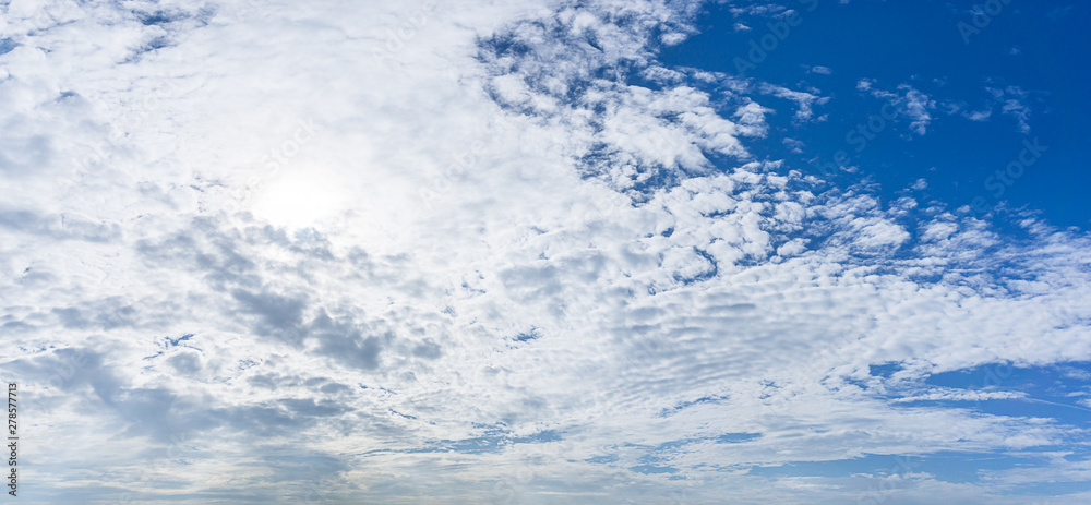 Cloudy sky panoramic nature background