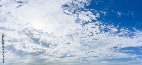 Cloudy sky panoramic nature background