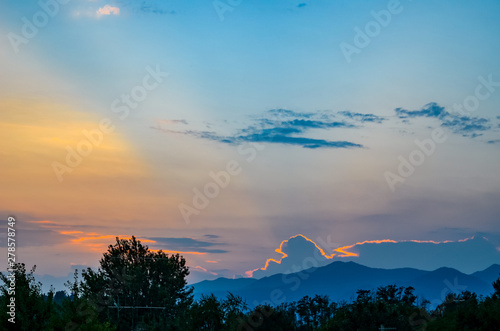 sunset in the mountains