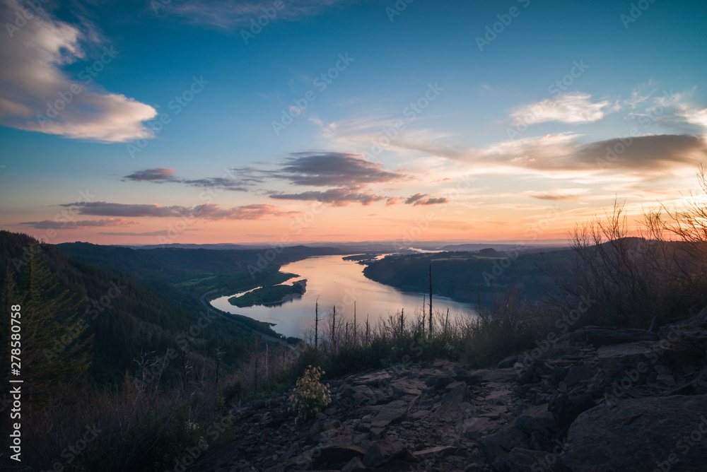 Columbia River Gorge sunset views, Oregon