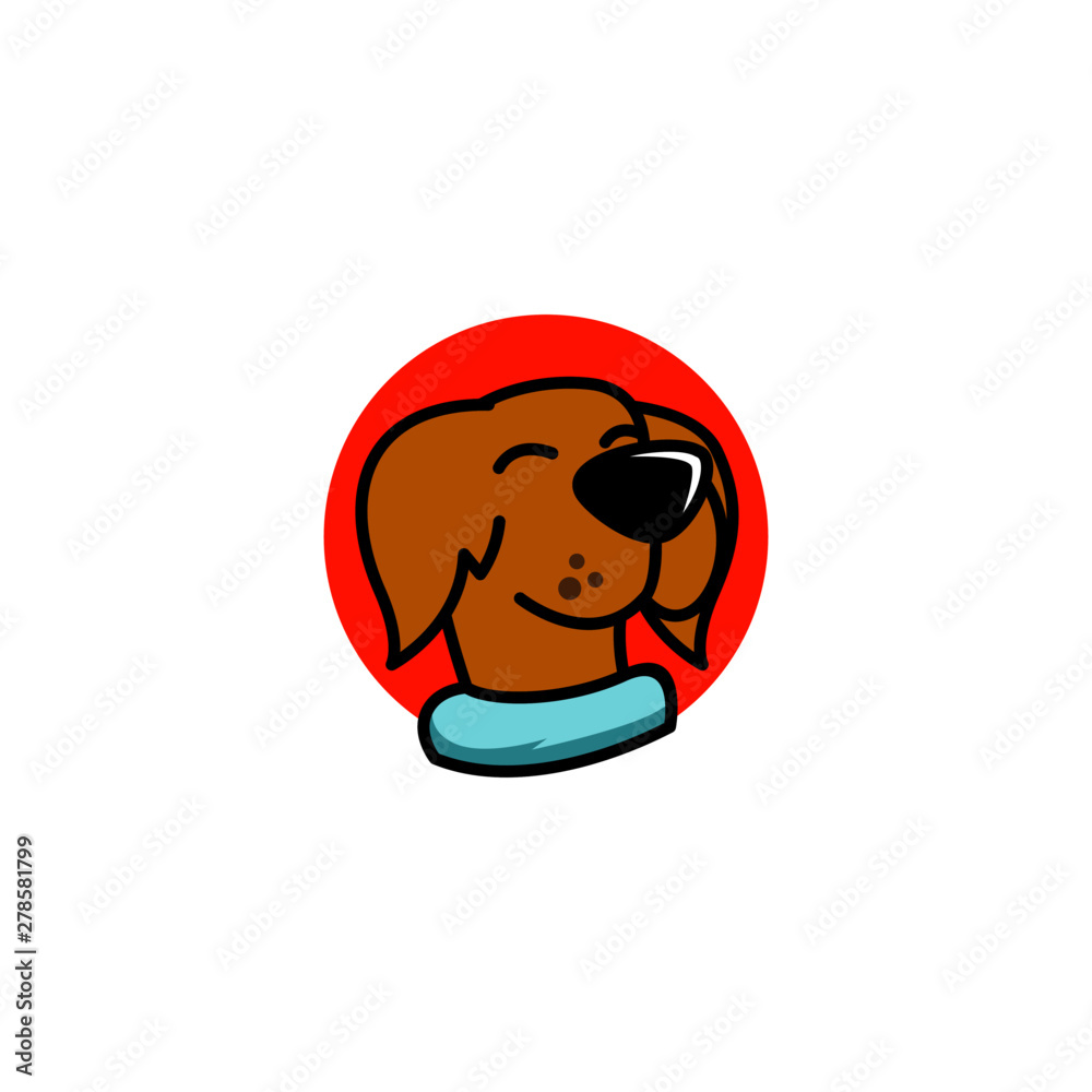 Obraz premium Cute Dog Logo Design Stock Vectors