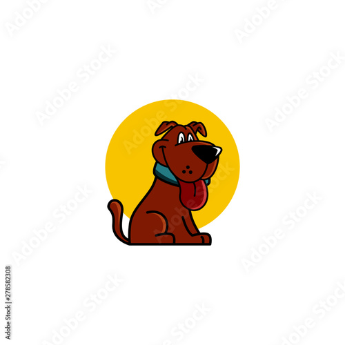 Cute Dog Logo Design Stock Vectors