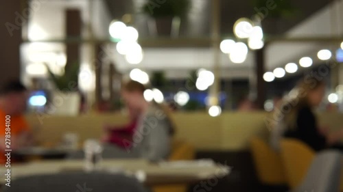 Wallpaper Mural Defocused image, people in a restaurant. Torontodigital.ca