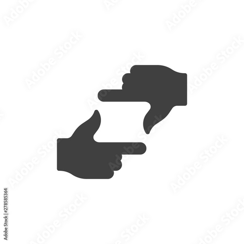 Framing hands vector icon. filled flat sign for mobile concept and web design. Hands Frame Cropping Gesture glyph icon. Symbol, logo illustration. Vector graphics
