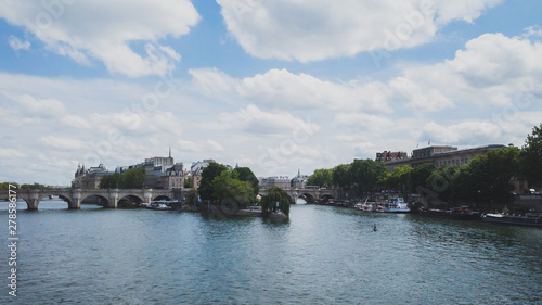 Seine river and cite island in Paris, France