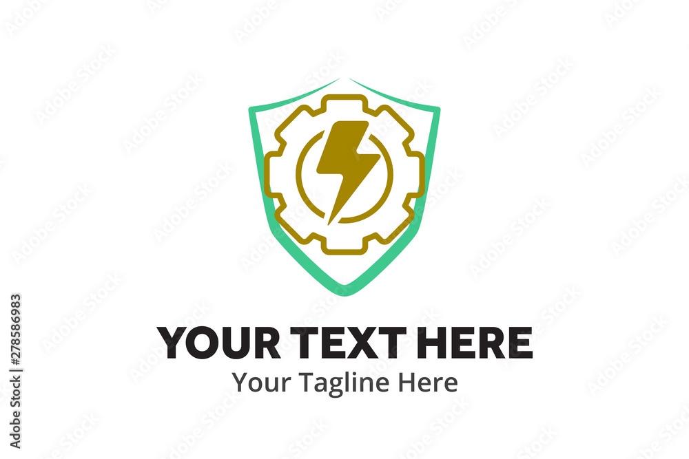simple electrical logo creative design in flat style with color . electricity logo creative design for identity and business