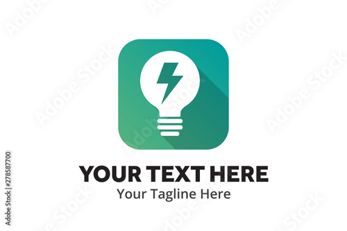 simple electrical logo creative design in flat style with color . electricity logo creative design for identity and business