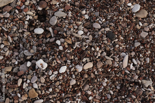 lot of small pebbles on the beach