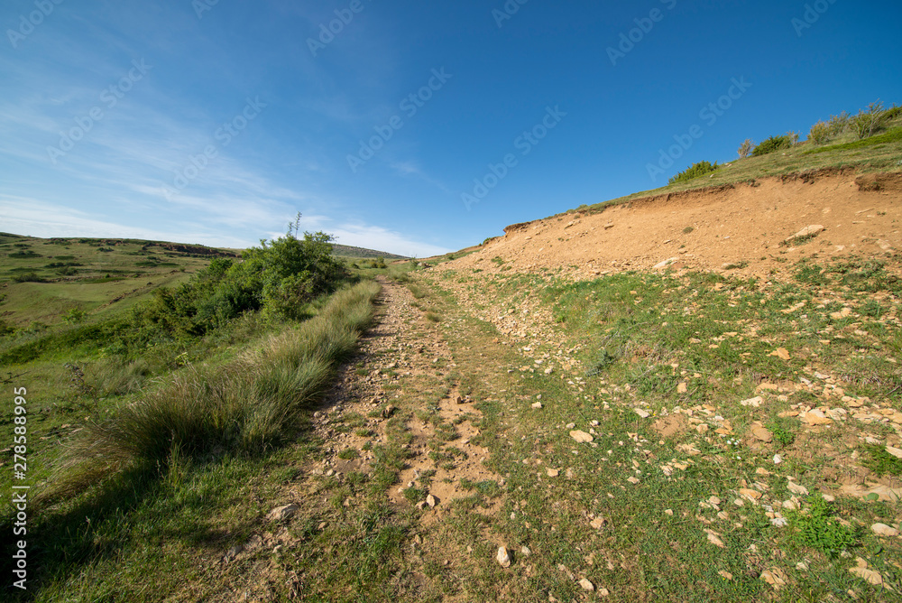 Valdelinares mountains in summer a sunny day