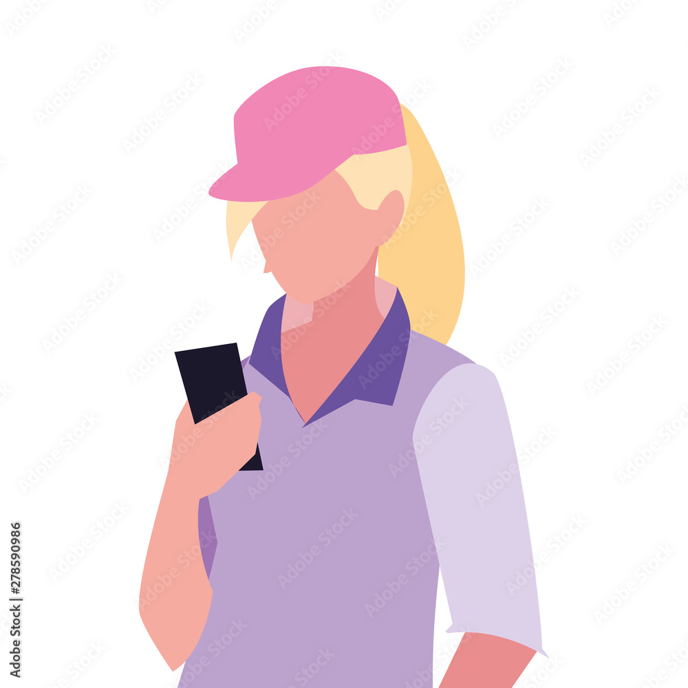 young woman using smartphone social media young woman using smartphone social media