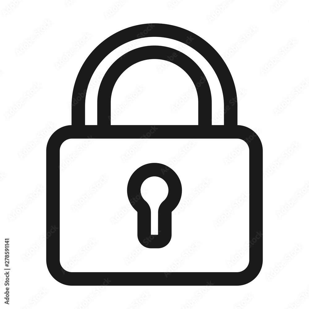lock - minimal line web icon. simple vector illustration. concept for infographic, website or app. lock - minimal line web icon. simple vector illustration. concept for infographic, website or app.
