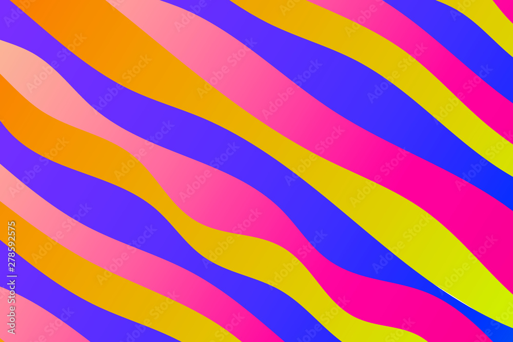 Obraz premium Colorful background with curved lines. Pattern design for banner, poster, flyer, card, cover, brochure