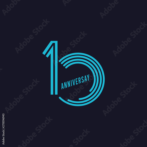10 Years Anniversary Celebration Vector Template Design Illustration