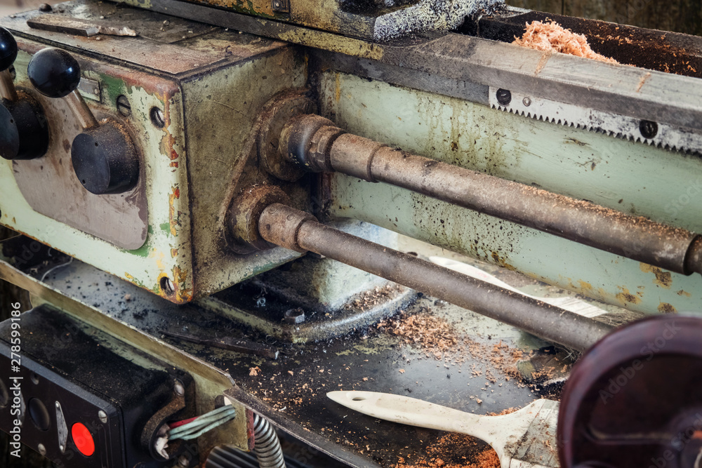 Detail of old rusty machine