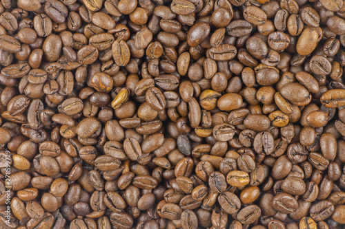 Texture of roasted ready to drink coffee closeup. © Mikhail