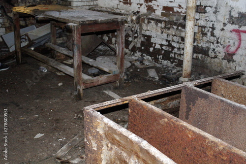 Furniture in abandoned building
