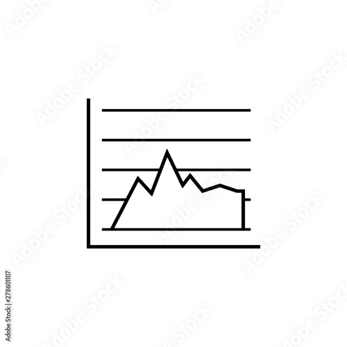 Business financial chart outline icon. Element of finance illustration icon. signs, symbols can be used for web, logo, mobile app, UI, UX