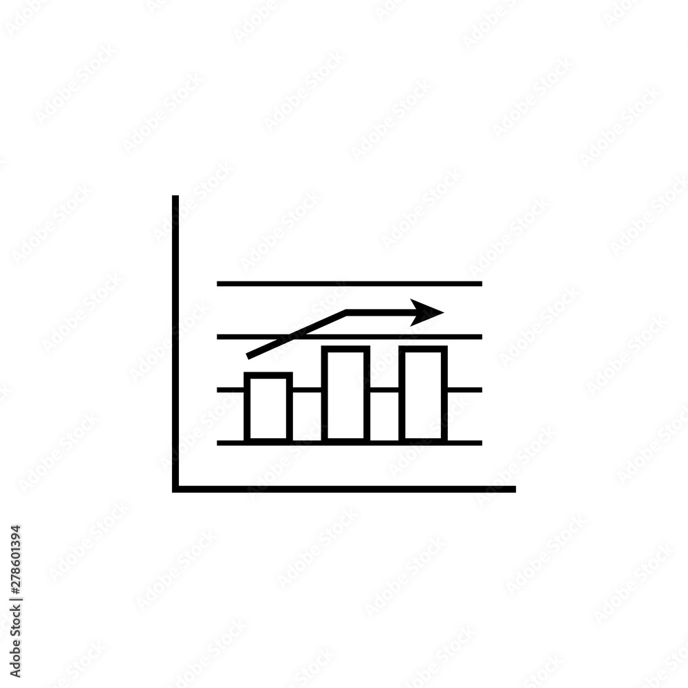 Financial bars stats outline icon. Element of finance illustration icon. signs, symbols can be used for web, logo, mobile app, UI, UX Financial bars stats outline icon. Element of finance illustration icon. signs, symbols can be used for web, logo, mobile app, UI, UX