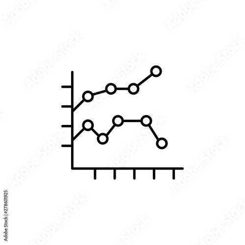 Charts finance chart outline icon. Element of finance illustration icon. signs  symbols can be used for web  logo  mobile app  UI  UX