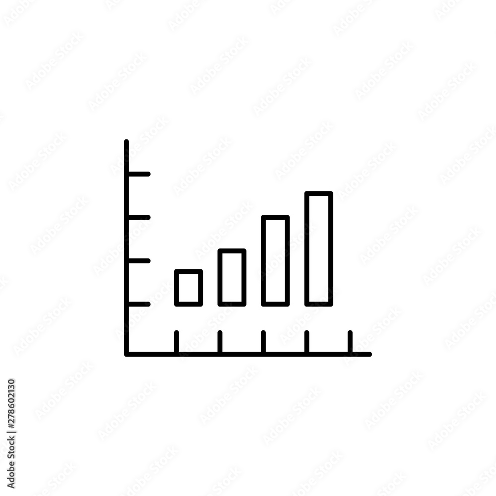 Statistics chart outline icon. Element of finance illustration icon. signs, symbols can be used for web, logo, mobile app, UI, UX Statistics chart outline icon. Element of finance illustration icon. signs, symbols can be used for web, logo, mobile app, UI, UX