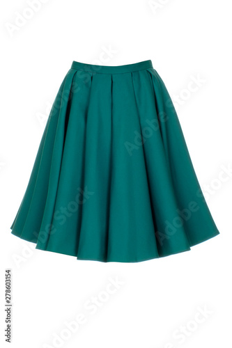 Canvas Print Green skirt isolated on white