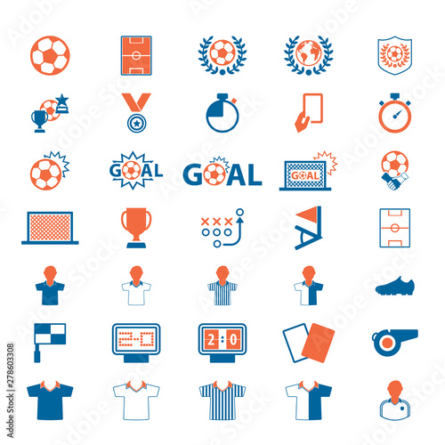 Soccer, Football Icons Set