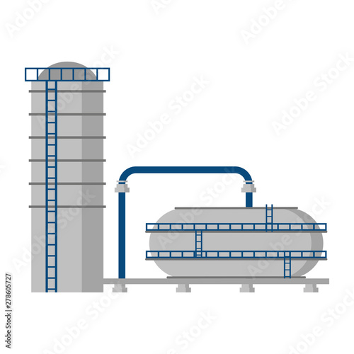 oil refinery gas factory cartoon