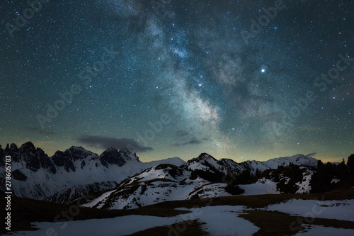 Milchstraße über den Alpen